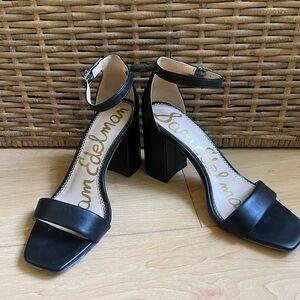 Sam Edelman Black Block Heeled Sandals